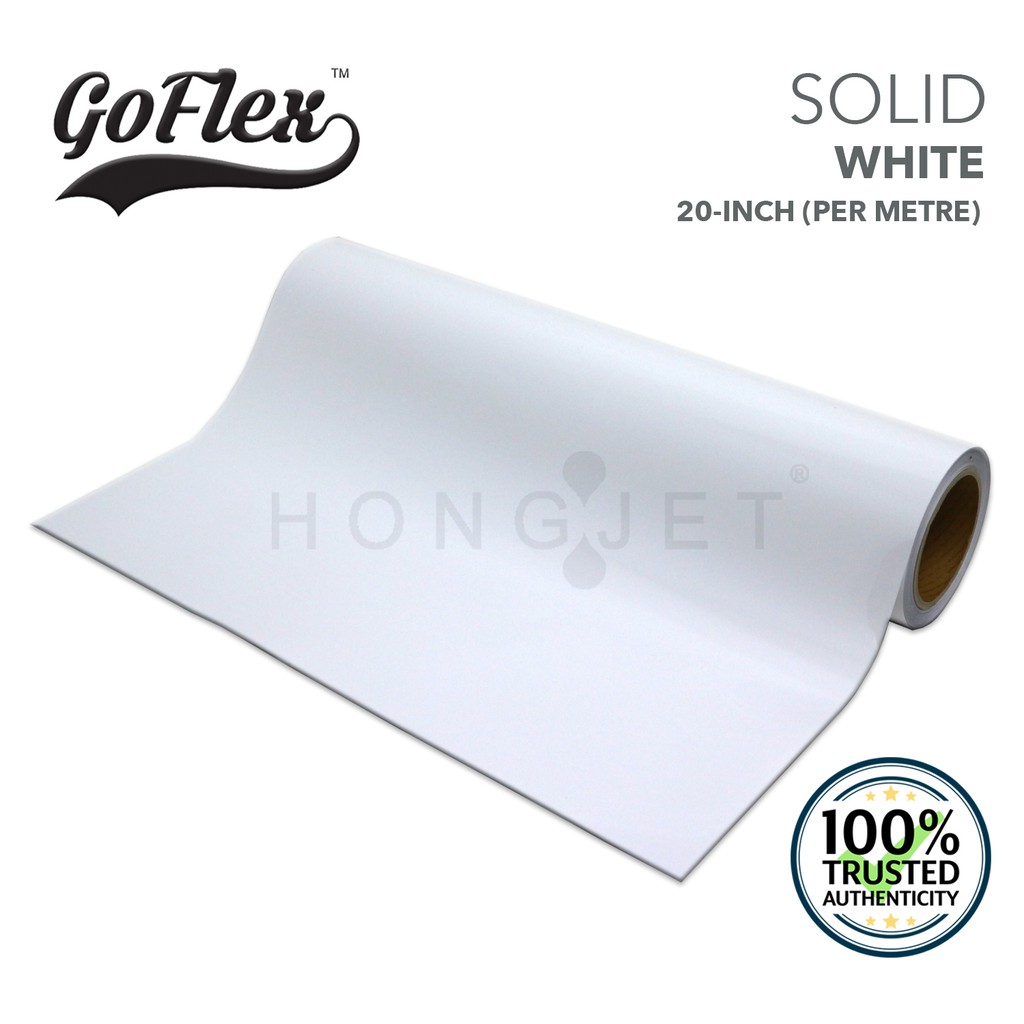 Goflex Heat Transfer PU Vinyl 20-Inch (50cm) - สีขาว (ทึบ) - 1 Metre