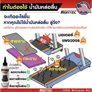 น้ำมันลู่วิ่งไฟฟ้า ซิลิโคนหล่อลื่น บำรุงรักษาสายพาน200ML (1 ขวด) - แบรนด์ IRONTEC
