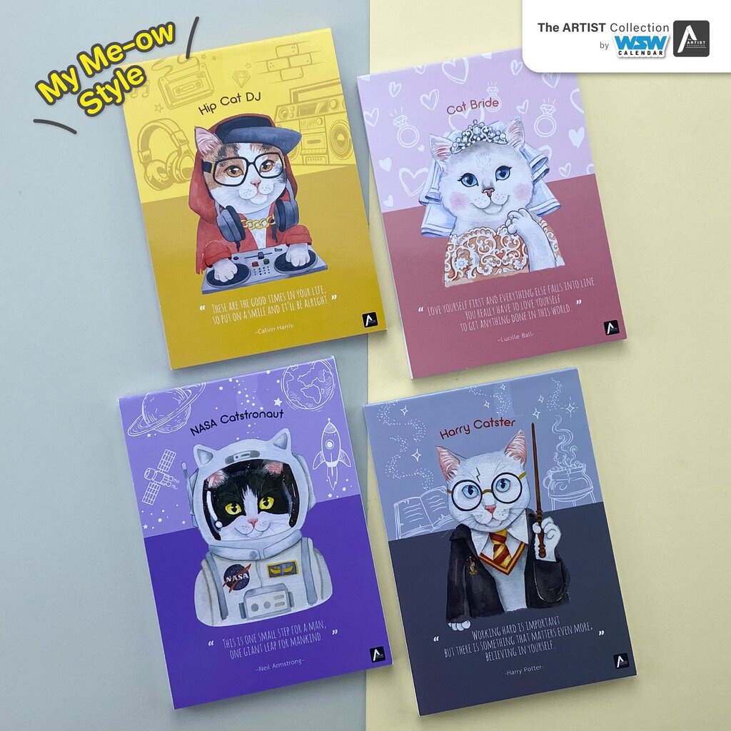 รวมสมุดโน้ต A6 สมุดฉีก ชุด My Cat Style มี 4 แบบ
