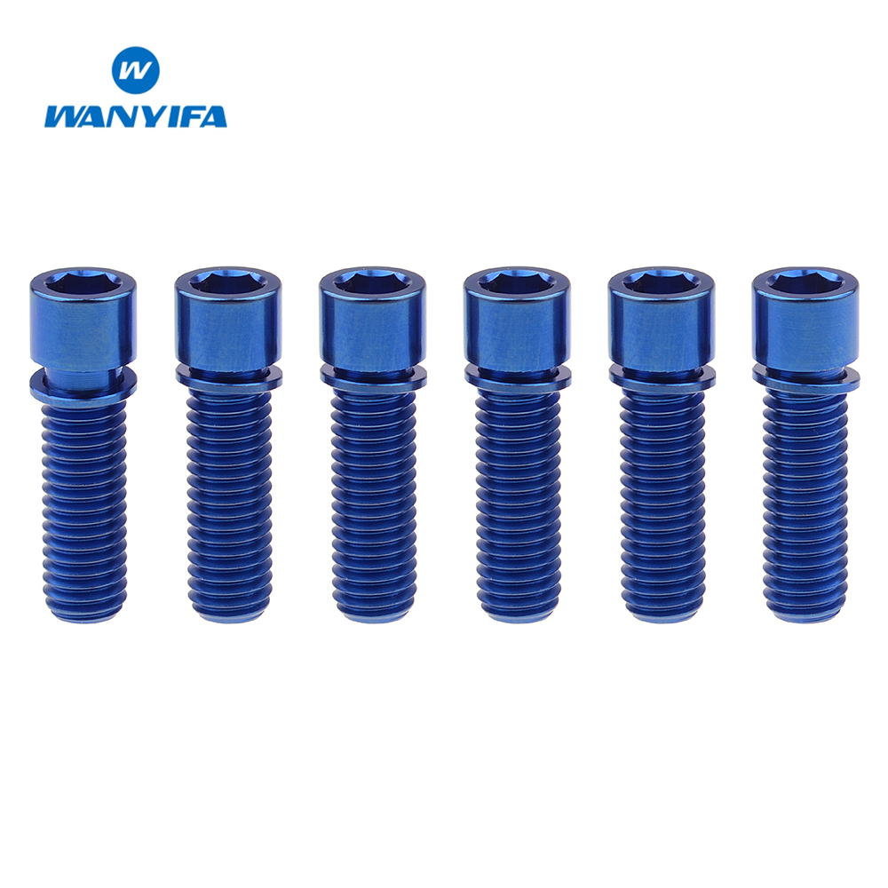Wanyifa M8x20 25 มม. ปั่นจักรยานไทเทเนียม Ti Allen Stigma หัวสายฟ้าสําหรับสกรูจักรยานก้าน BMX - รูปที่ 3