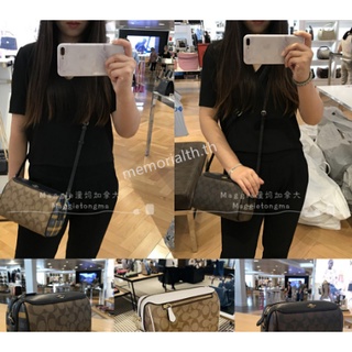 แท้💯%🔥พร้อมส่ง🔥 COACH / โค้ชใหม่ขนาดเล็กกระเป๋าสะพายบอสตันถุงถังผู้หญิงในแนวทแยง F77879 F76630