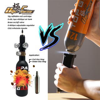 0.45L Refillable ถังอากาศ รีฟิล Air Tank Set For BB Airsoft Paintball PCP HPA Scuba Rechargable