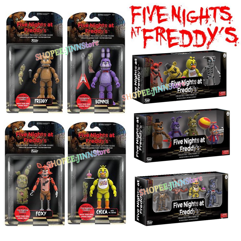 JINN Funko FNAF FIVE NIGHTS AT FREDDY'S-4 รูปชุด-2016 ชุด BONNIE FOXY CHICA FREDDY รุ่นของเล่น