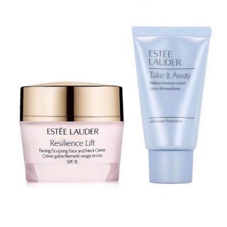 Estee Lauder Resilience Lift Firming/Sculpting Face And Neck Creme Spf15 15 ml. + Estee Lauder Makeup Remover