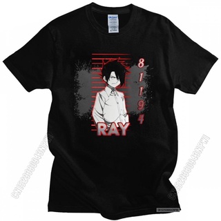 เสื้อยืดโอเวอร์ไซส์【Boutique Selection】เสื้อยืดแขนสั้น ผ้าฝ้าย 100% พิมพ์ลายอนิเมะ Cool The Promised Neverland Ray สไตล์