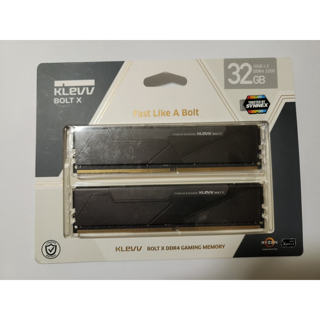 แรมมือสอง 32GB (16GBx2) 3200MHz DDR4 RAM PC (แรมพีซี) KLEVV BOLT X (KD4AGU880-32A160U)