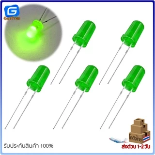 หลอดไฟ LED 5mm สีแดง สีเหลือง สีเขียว สีขาว สีน้ำเงิน แพ็คละ 5 ดวง