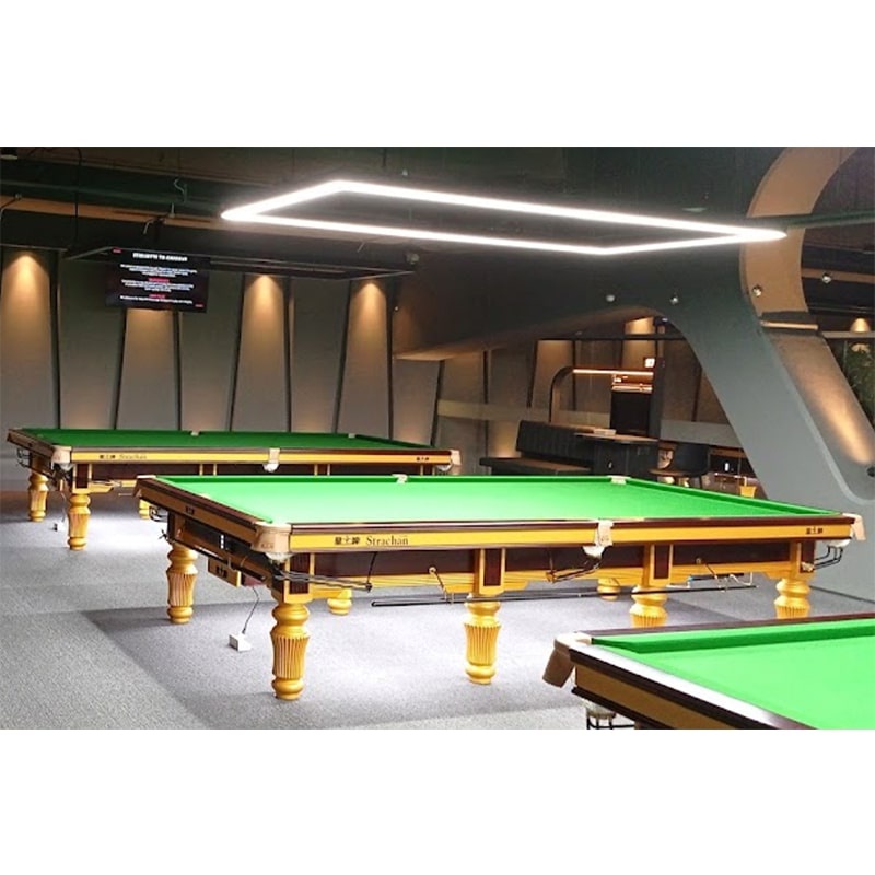 GR8 Billiards โคมไฟ LED สำหรับโต๊ะสนุกเกอร์ ขนาด 12 ฟุต Bolt Snooker Pro LED Smart Light Black - 380cm (6 Segments)