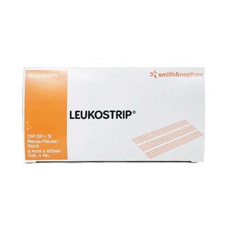 Leukostrip เทปปิดแผล ไม่ต้องเย็บแผล จำนวน 1 กล่อง บรรจุ 50 ซอง ขนาด 4X38 MM / 6.4X76 MM / 6.4X102 MM / 13X102 MM