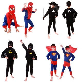 Kids Spiderman Cosplay Superhero Costume Long Sleeve Clothing Sets