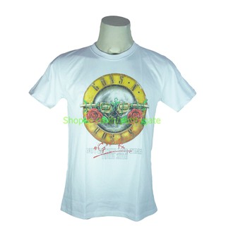 เสื้อยืดผ้าฝ้ายพรีเมี่ยมเสื้อวง Guns N Roses เสื้อไซส์ยุโรป กันส์แอนด์โรสเซส PTA8153 เสื้อยืดวงดนตรีร็อค