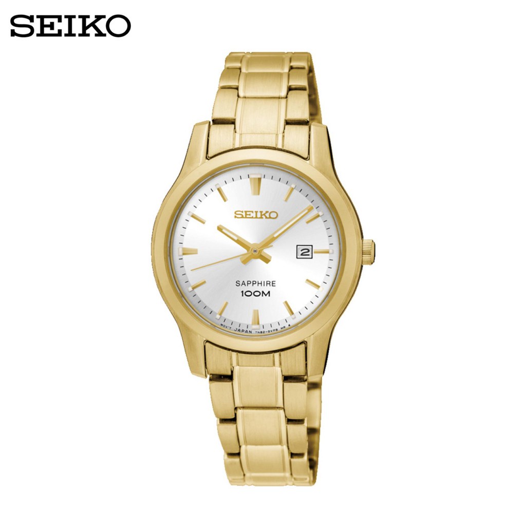 นาฬิกาผู้หญิง สายสีทอง  SEIKO QUARTZ รุ่น SXDG92P