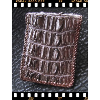 กระเป๋าสตางค์หนังจระเข้Vintage1944 100% Handmade Genuine alligator skinCrocodile Wallet Alligator Wallets → Genuine Croc