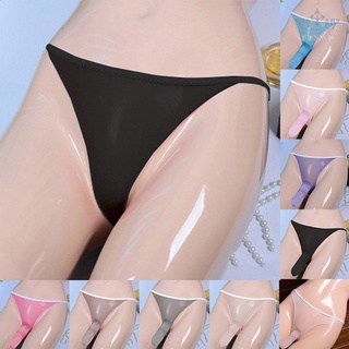 【FUNWD】Women Sheer Thongs Pouch Panties Sexy See Through Knickers Briefs Nylon
