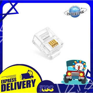 หัวสายโทรศัพท์ หัวโทรศัพท์ หัว RJ-11 LINK US-3011 Telephone PLUG Plug RJ11 (ตัวผู้โทรศัพท์ 4 ขา) 10 หัว/แพ็ค