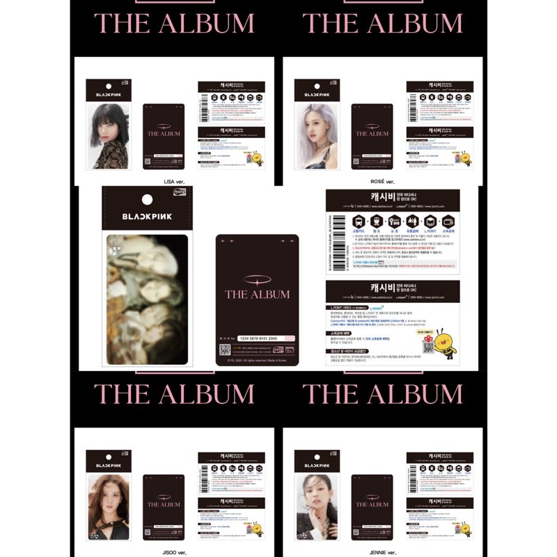 พร้อมส่ง! BlackPink 🖤💕แท้จากYG Cash Bee Card ใช้ได้กับรถไฟฟ้า/บัส/มินิมาร์ท