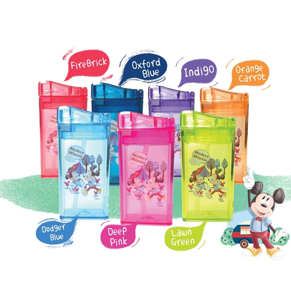 [มีตำหนิรอยข่วน] Drink in the box 8oz. ลาย Mickey กระติกน้ำเด็ก ไทรทัน กระติกน้ำ กระบอกน้ำเด็ก กระบอกน้ำ ขวดน้ำเด็ก