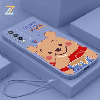 Zymello เคส Xiaomi POCO X3 POCO M4 Redmi 9 9A 9C 9T Redmi Note 9 9Pro Max Note 10S 10Pro Note 11 11S 11Pro เคสซิลิโคนลายหมีการ์ตูนน่ารัก (มีสาย)