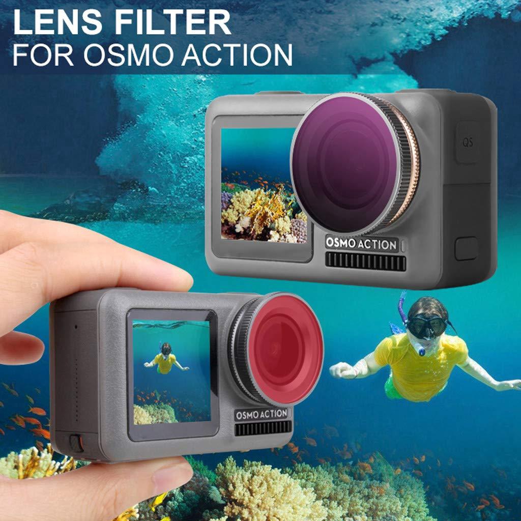2PC OSMO Action Diving Purple/Red Lens Filter Camera Lens Filters for