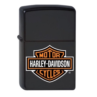 Zippo 218HD.H252 Harley-Davidson Black Matte ของแท้ Made in USA