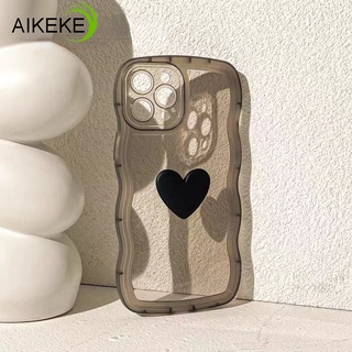 เคสโทรศัพท์มือถือแบบนิ่ม TPU ใส ลายคลื่นหัวใจ 3D เรียบง่าย สําหรับ Vivo V23 Pro 5G V17 Neo iQOO Neo 5 3 Neo5 Neo3 U3 U3x