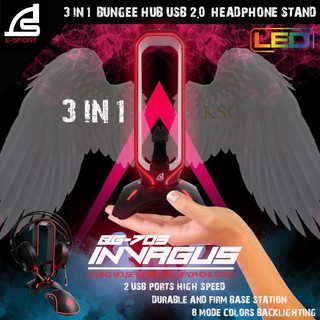 พร้อมส่ง ขาตั้งหูฟัง SIGNO E-Sport Gaming 3 in 1 Mouse Bungee รุ่น INVAGUS BG-703