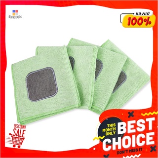 เอโร่ ผ้าอเนกประสงค์ เบอร์ 2 ขนาด 30x30 ซม. สีเขียว แพ็ค 4 ผืนaro Multipurpose Towel No.2 30x30 cm Green x 4 Pcs