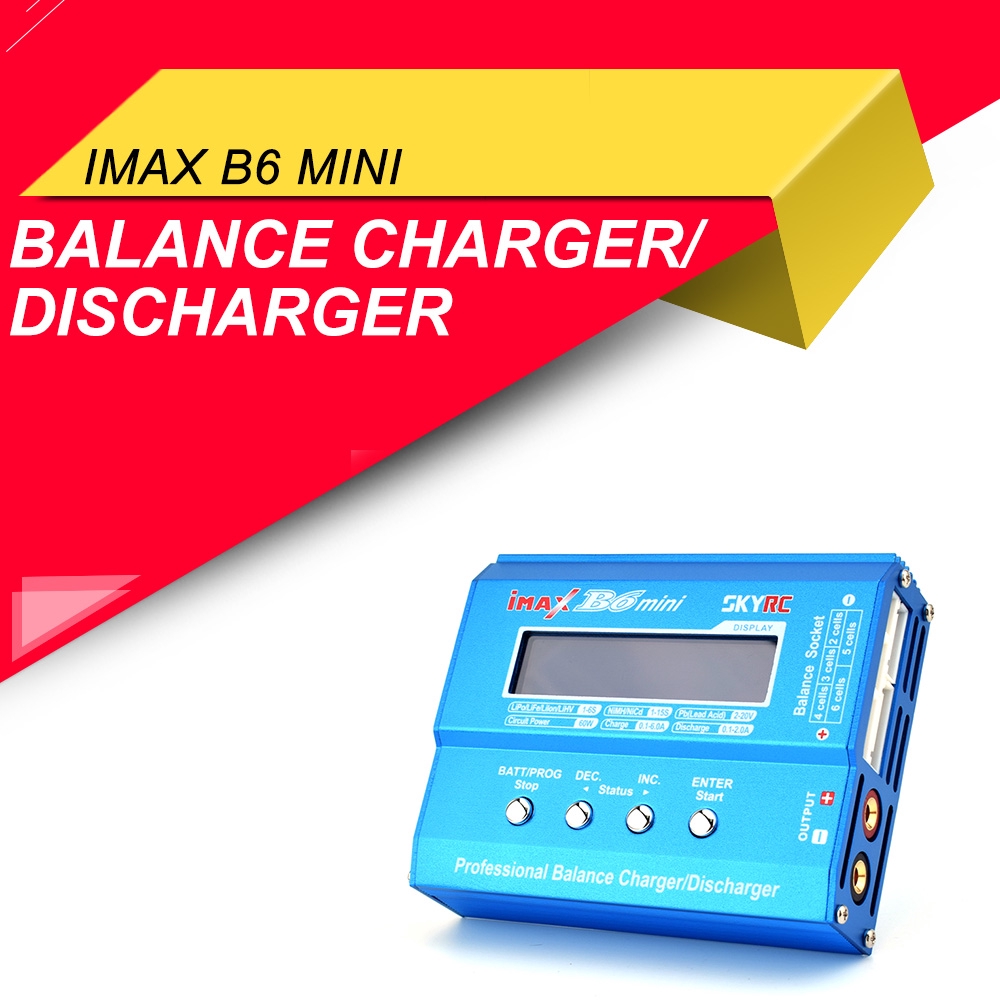 SKYRC iMAX B6 Mini 60W Balance Charger Discharger สําหรับ 1-6S LiPo i-ion LiFe LiHV Nimh Nicd PB RC 