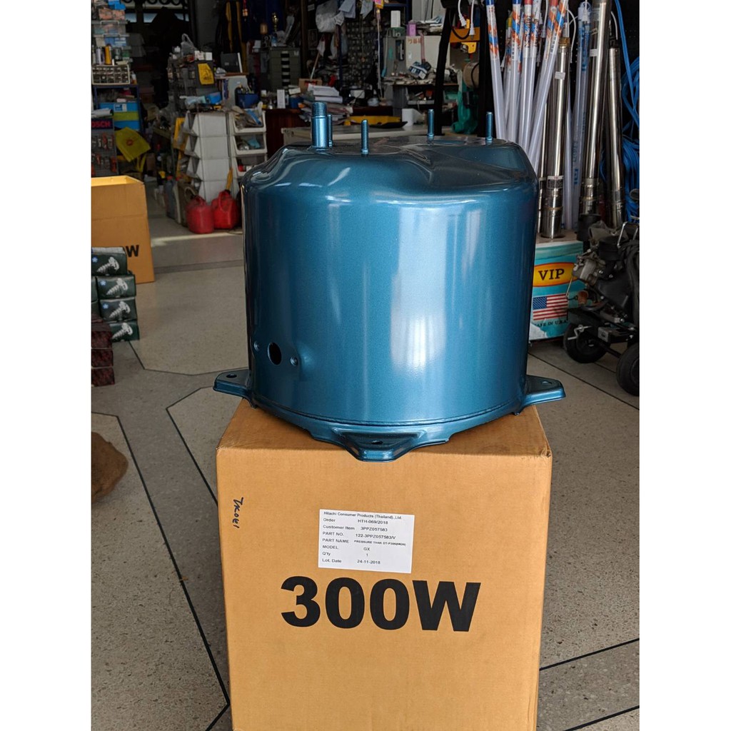 HITACHI ถังเก็บแรงดัน สำหรับปั้มบาดาลดูดน้ำลึก เจ็ทคู่/เดี่ยว ฮิตาชิ DT-P300 อะไหล่แท้ แถมปะเก็น 1 ช