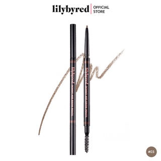 [พร้อมส่ง สี03]  LILYBYRED SKINNY MES BROW PENCIL 0.9g 03 Dark Brown (ดินสอเขียนคิ้ว)