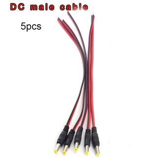 2.1x5.5มม.dc Male Plug 12V Power Pigtail สายเคเบิ้ลแจ็คสําหรับสายไฟ LED กล้องวงจรปิด Cctv Connector 12V DC