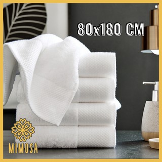 MIMOSA ผ้าเช็ดตัวโรงแรม ผ้าขนหนูเกรดโรงแรม 5 ดาว ใหญ่พิเศษ 80x180 ซม. 800 กรัม