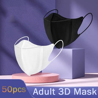 Fast Shipping หน้ากาก 3D คุณภาพสูง สําหรับผู้ใหญ่ 3D th666mask 50 ชิ้น