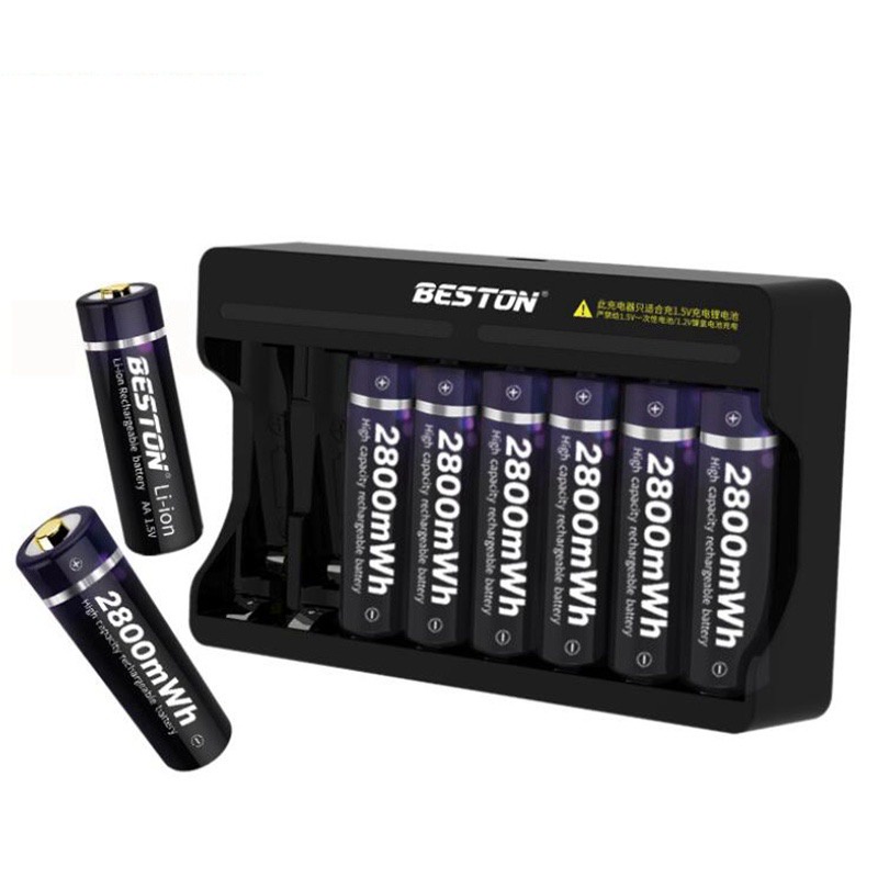 Beston ที่ชาร์จถ่าน Li-ion 1.5V 8ช่อง ถ่านชาร์จลิเธียม ถ่านลิเธียม แบตลิเธียม แบตเตอรี่ลิเธียม