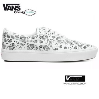 VANS ERA COMFYCUSH PAISLEY TRUE WHITE BLACK SNEAKERS สินค้ามีประกันแท้