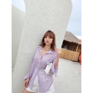 * พร้อมส่ง​ * New Lala korea shirt  ผ้าลูกไม้นอก​ นิ่มสุดๆ​