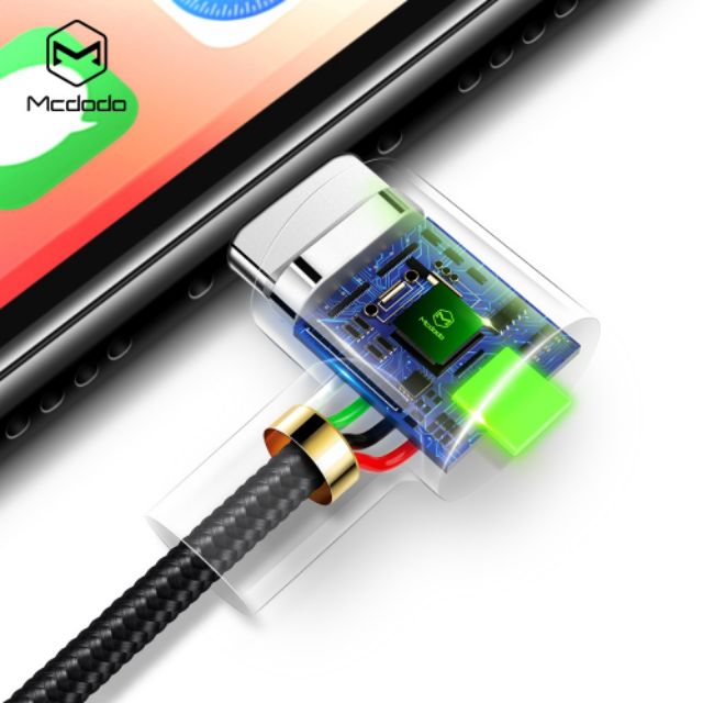 สายชาร์จไอโฟน  Type C Micro-USB Mcdodo ของแท้สำหรับเล่นเกมส์ ยาว 1.2 เมตร ROV PUBG ROS #8