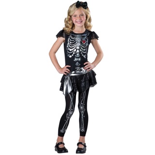 ชุดแฟนซีเด็กหญิง Sparkly Skeleton Girls Costume ไซส์ L(9-10 ปี)