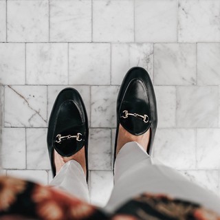 De mont loafer black รองเท้าหนังแท้