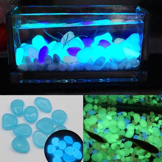 100Pcs เรืองแสงในก้อนหินสีเข้ม Aquarium Luminous Aquarium ถังปลาการ์เด้น