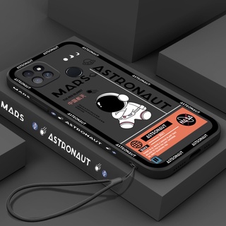 เคสโทรศัพท์ซิลิโคน TPU แบบนิ่ม ทรงสี่เหลี่ยม ลายนักบินอวกาศ Nasa กันกระแทก สําหรับ Realme 5 5i 6i 6 7 8 Pro 8i 9i C3