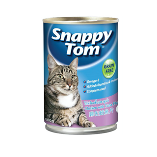 สแนปปี้ทอม อาหารแมวขนาด 400 กรัม สูตรไก่และปลาทูน่า (Snappy Tom CAT FOOD 400g. Chicken with Tuna Flakes)