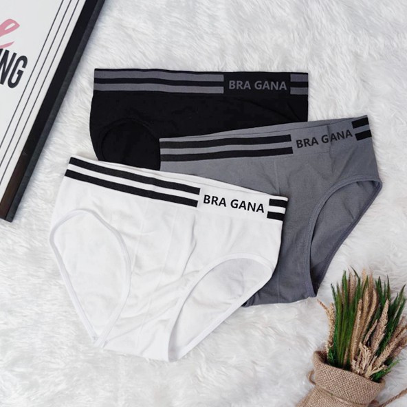 สินค้าพร้อมส่งจากไทย Angle Bra (N359)กางเกงชั้นในชาย ลายแถบสีพื้นผ้านิ่ม