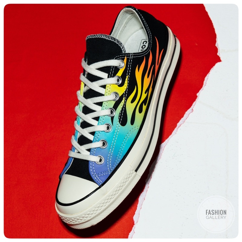 รองเท้าผ้าใบ Converse Chuck Taylor 1970’s “Print Flames” ลายไฟสุดร้อนแรง มี 3 สี สินค้าพร้อมจัดส่ง
