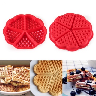 🧇 พิมพ์ขนม waffle silicone mold พิมพ์วาฟเฟิลรูปหัวใจ 5 ช่อง