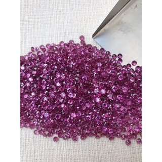 โรโดไลท์ การ์เน็ท ( Natural Rhodolite Garnet ) ทรงกลม 3.0 mm. #ดิบจากธรรมชาติ ( 1 ชุด มี 5 กะรัตค่ะ )