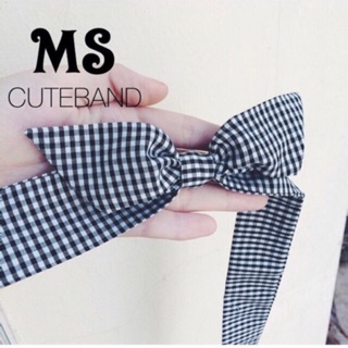 HAIRBAND ลายสก็อต ผ้าผูกผม ผ้าคาดผม แบบผูกเอง made to order ส่งจากไทย MSCUTEBAND