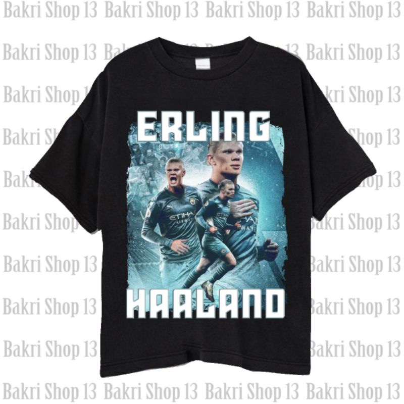 เสื้อยืด พิมพ์ลาย Manchester City Erling Haaland Erling Haaland Striker สําหรับผู้ชาย และผู้หญิงS-5X