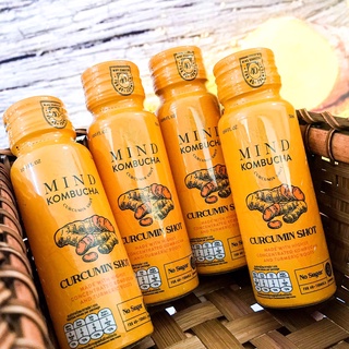 (Set 4 ชิ้น)Curcumin Shot ชาเขียวผสมขมิ้นชัน สโคบี ตรา มายด์คอมบูชะ ( 50 ml.) Exp.08/08/2024