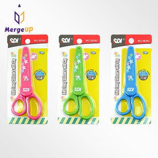 กรรไกรสำหรับเด็ก Kids safety scissors with cap เอสดีไอ SDI No.0858C 5.5 นิ้ว [140 mm]